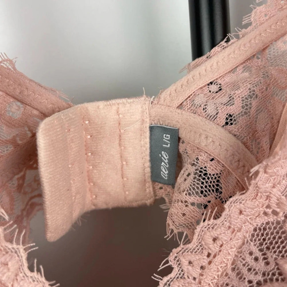 Intimately Free People Blue Striped Tank & Aerie Pink Lace Bralette Bundle - Picture 8 of 12